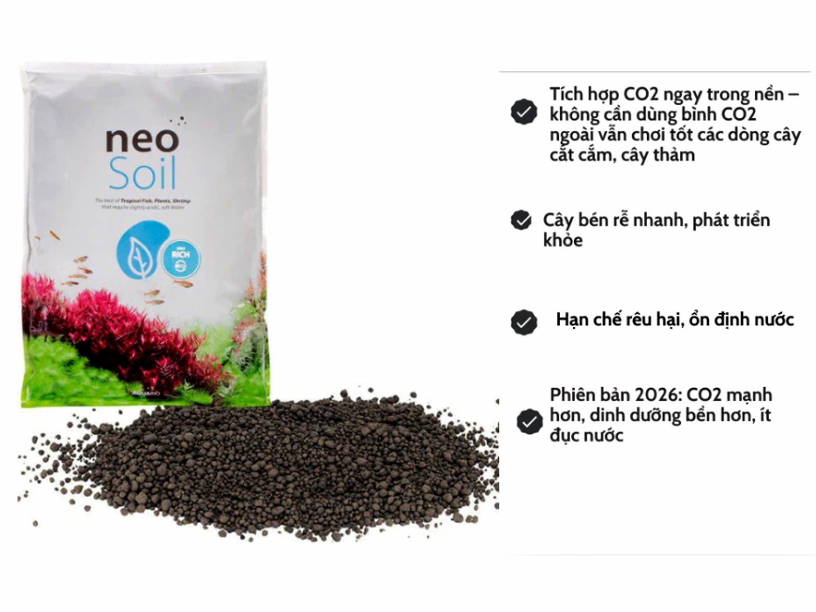 Phân nền NEO Soil Plants bao 3L - bao 8L